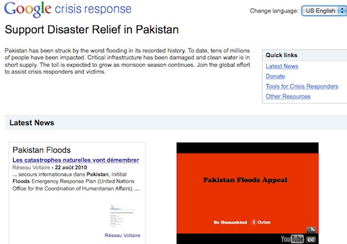 Google au secours du Pakistan