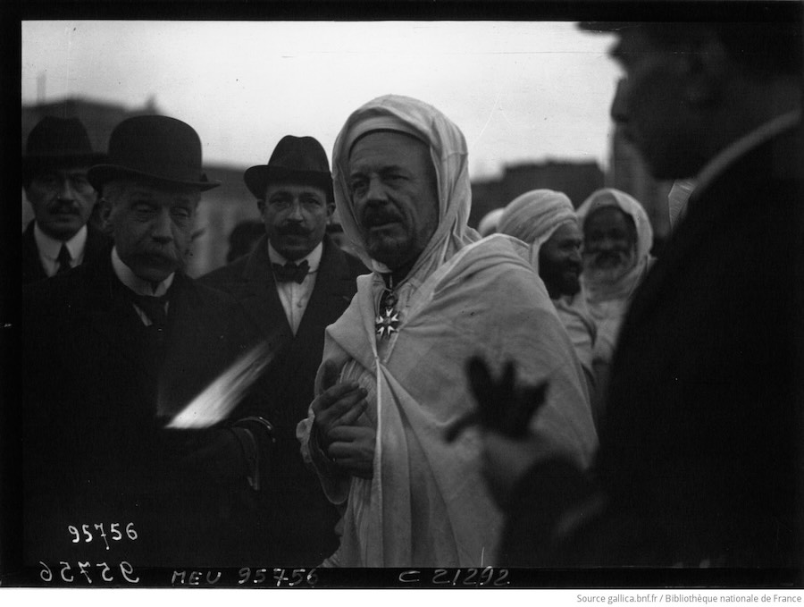 19 octobre 1922. Pose de la première pierre de la mosquée de Paris.