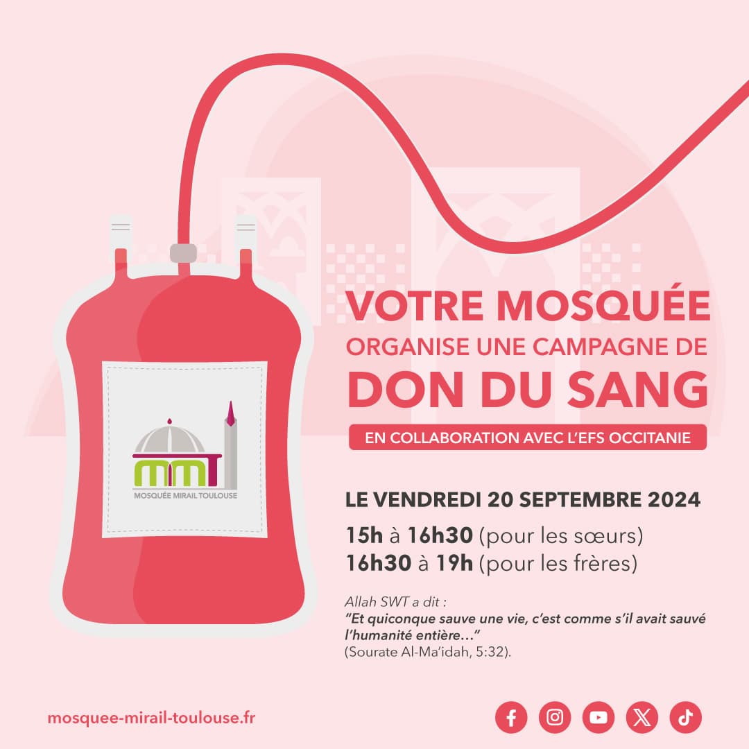 Don du sang à la mosquée du Mirail, Toulouse