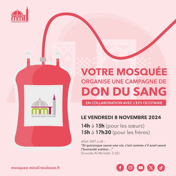 Don du sang à la mosquée du Mirail, Toulouse