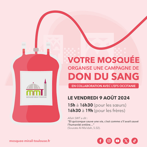 Don du sang à la mosquée du Mirail, Toulouse