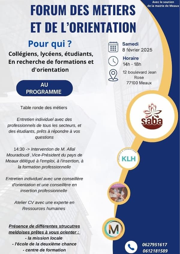 Forum des métiers et de l'orientation à Meaux, 8 février 2025