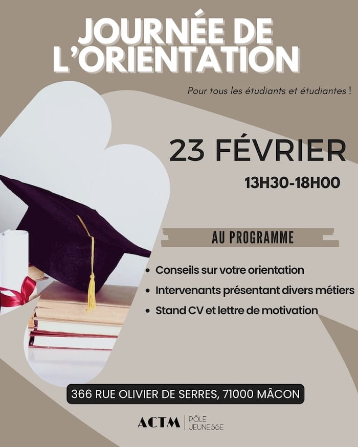 Pôle jeunesse de l'ATCM, journée de l'orientation à Mâcon, dimanche 23 février 2025