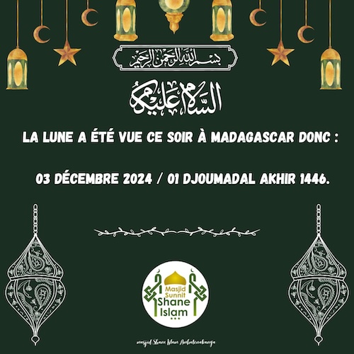 jumada ath-thani 2024 1446 Madagascar - calendrier musulman