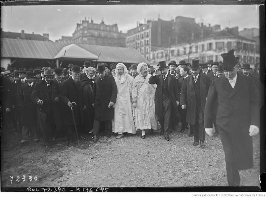 19 octobre 1922. Pose de la première pierre de la mosquée de Paris.