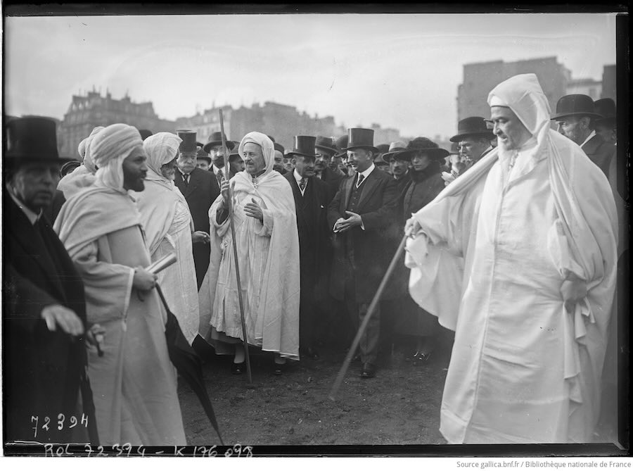 19 octobre 1922. Pose de la première pierre de la mosquée de Paris.