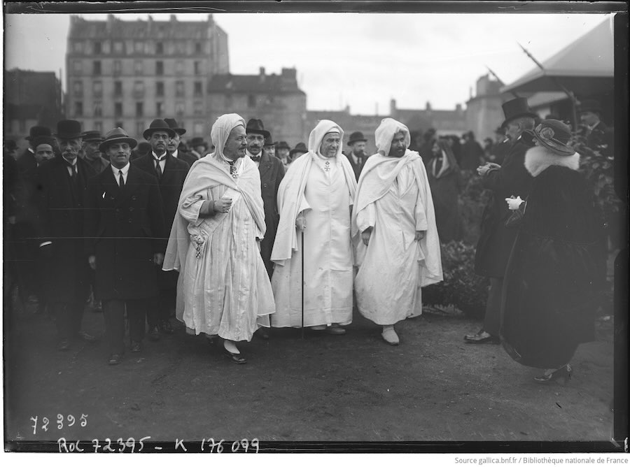 19 octobre 1922. Pose de la première pierre de la mosquée de Paris.