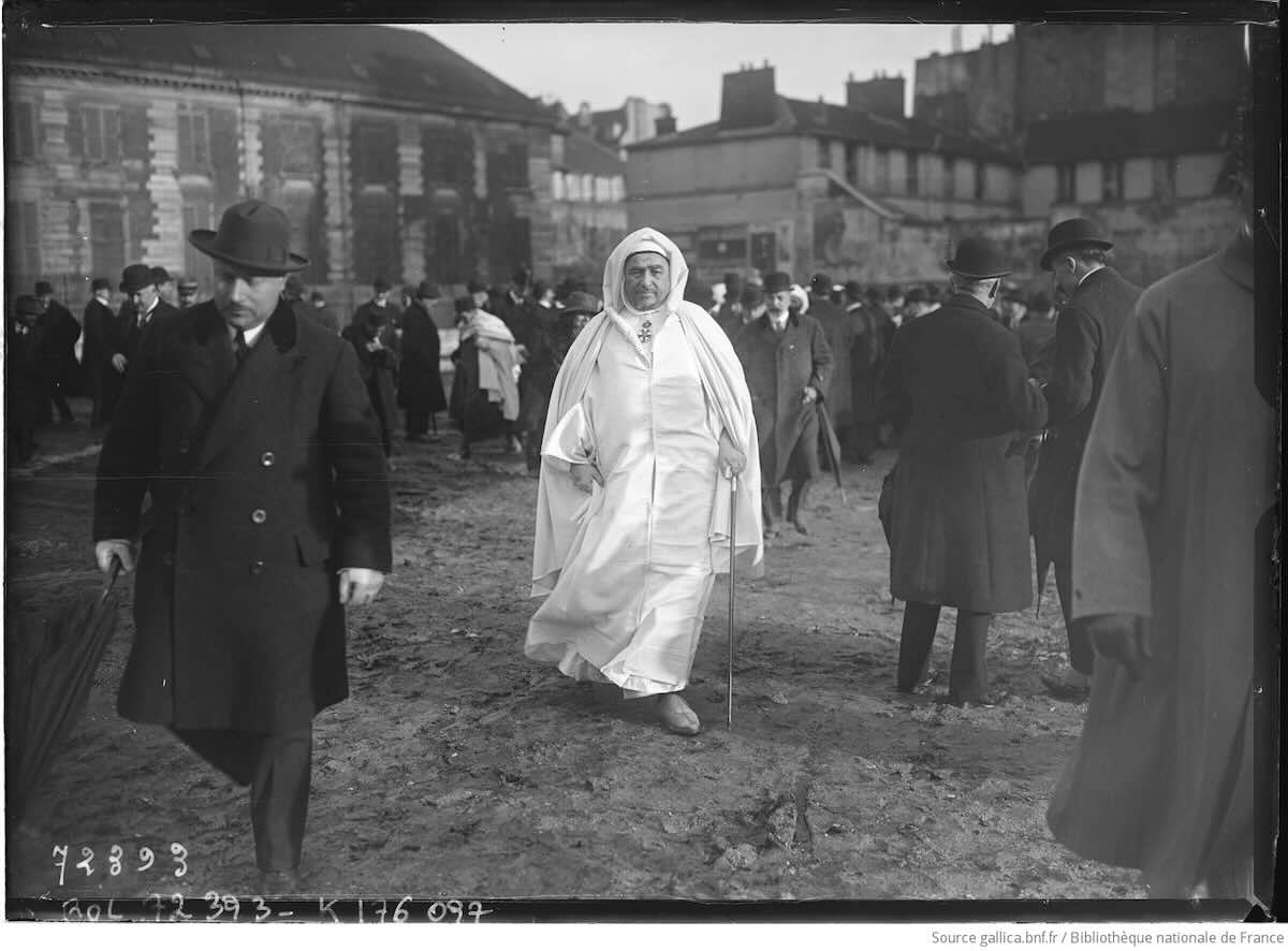 19 octobre 1922. Pose de la première pierre de la mosquée de Paris.