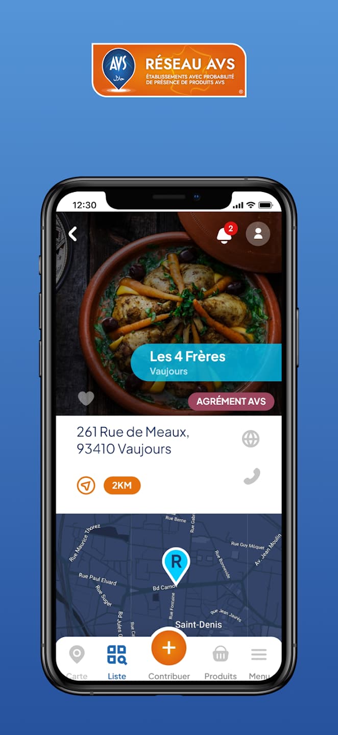 Réseau AVS, application de localisation de produits rigoureusement halal